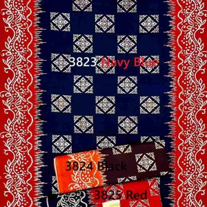 Pure Cotton Navy Blue Indonesian Jaipuri Hand Block Printed