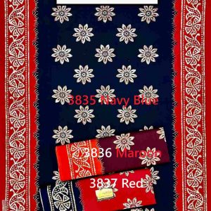 Pure Cotton Black Indonesian Jaipuri Hand Block Printed