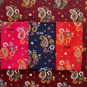 Red Paisley Floral Printed