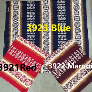 Blue Ethnic Border Print