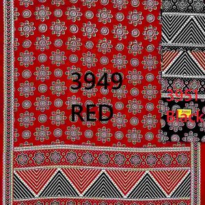 Black Ajrakh-style geometric print