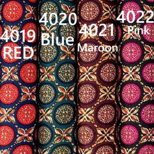 Royal Blue Banarasi brocade fabric print