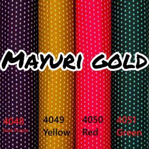 Yellow Mayuri Heritage Gold Premium Cotton Ethnic Print Fabric