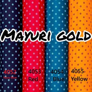 Yellow Mayuri Heritage Gold Premium Cotton Ethnic Print Fabric