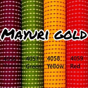 Yellow Mayuri Heritage Gold Premium Cotton Ethnic Print Fabric