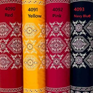 Yellow Rajwadi Round Neck Chord Front Button Full Sleeve Nighty